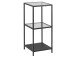 Regal >Carney< in Schwarz/matt aus Metall - 35x82,5x37cm (BxHxT)