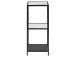 Regal >Carney< in Schwarz/matt aus Metall - 35x82,5x37cm (BxHxT)