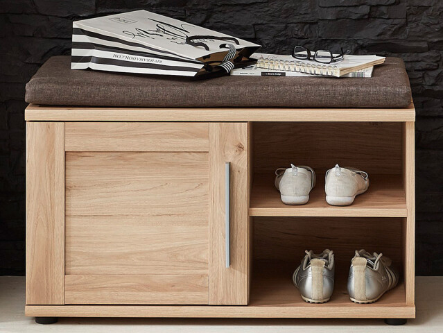 Sitzbank >Fairfield< in Jackson Eiche Nachbildung - 80x49x38 (BxHxT)