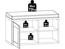 Sitzbank >Fairfield< in Jackson Eiche Nachbildung - 80x49x38 (BxHxT)
