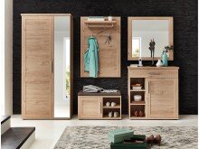 Sitzbank >Fairfield< in Jackson Eiche Nachbildung - 80x49x38 (BxHxT)
