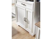 Vitrine >Jillana I< in Antik aus Metall - 93x204x42cm (BxHxT)