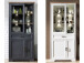 Vitrine >Jillana I< in Antik aus Metall - 93x204x42cm (BxHxT)