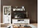 Vitrine >Jillana I< in Antik aus Metall - 93x204x42cm (BxHxT)
