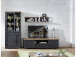 Vitrine >Jillana I< in Antik aus Metall - 93x204x42cm (BxHxT)