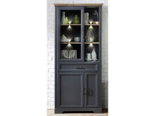 Vitrine >Jasmin< in Graphit aus Metall -...