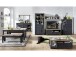 Vitrine >Jasmin< in Graphit aus Metall - 93x204x42cm (BxHxT)