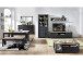 Vitrine >Jasmin< in Graphit aus Metall - 93x204x42cm (BxHxT)