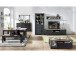 Vitrine >Jasmin< in Graphit aus Metall - 93x204x42cm (BxHxT)