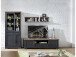 Vitrine >Jasmin< in Graphit aus Metall - 93x204x42cm (BxHxT)