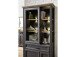 Vitrine >Jasmin< in Graphit aus Metall - 93x204x42cm (BxHxT)