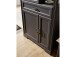Vitrine >Jasmin< in Graphit aus Metall - 93x204x42cm (BxHxT)