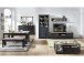 Vitrine >Jasmin< in Graphit aus Metall - 93x204x42cm (BxHxT)