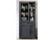 Vitrine >Jasmin< in Graphit aus Metall - 93x204x42cm (BxHxT)