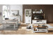 Vitrine >Jasmin< in Pinie-Hell aus Metall - 93x204x42cm (BxHxT)