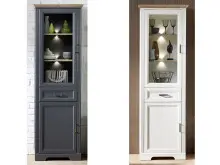 Vitrine >Jillana II< in Antik aus Metall -...