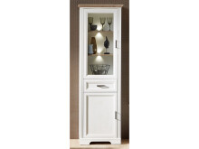 Vitrine >Jillana II< in Antik aus Metall - 66x204x42cm (BxHxT)