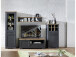 Vitrine >Jasmin< in Graphit aus Metall - 66x204x42cm (BxHxT)