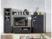 Vitrine >Jasmin< in Graphit aus Metall - 66x204x42cm (BxHxT)