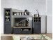 Vitrine >Jasmin< in Graphit aus Metall - 66x204x42cm (BxHxT)