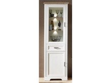 Vitrine >Jasmin< in Pinie-Hell aus Metall -...