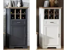Highboard >Jasmin< in Antik aus Metall -...