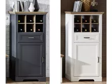 Highboard >Jasmin< in Antik aus Metall -...