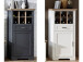 Highboard >Jasmin< in Antik aus Metall - 66x136x42cm (BxHxT)