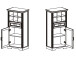 Highboard >Jasmin< in Antik aus Metall - 66x136x42cm (BxHxT)