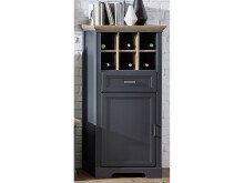 Highboard >Jasmin< in Graphit aus Metall -...