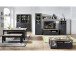 Highboard >Jasmin< in Graphit aus Metall - 66x136x42cm (BxHxT)