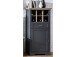 Highboard >Jasmin< in Graphit aus Metall - 66x136x42cm (BxHxT)