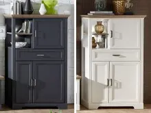 Highboard >Jasmin< in Antik aus Metall -...