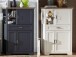 Highboard >Jasmin< in Antik aus Metall - 93x150x42cm (BxHxT)