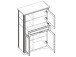Highboard >Jasmin< in Antik aus Metall - 93x150x42cm (BxHxT)