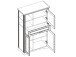 Highboard >Jasmin< in Graphit aus Metall - 93x150x42cm (BxHxT)