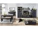 Highboard >Jasmin< in Graphit aus Metall - 93x150x42cm (BxHxT)