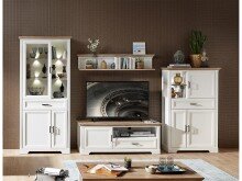 Highboard >Jasmin< in Pinie-Hell aus Metall - 93x150x42cm (BxHxT)