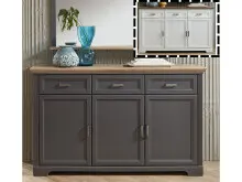 Sideboard >Jillana I< in Antik aus Metall -...