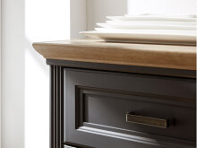 Sideboard >Jasmin< in Graphit aus Metall - 166x102x48cm (BxHxT)