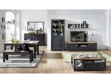 Sideboard >Jasmin< in Graphit aus Metall - 166x102x48cm (BxHxT)