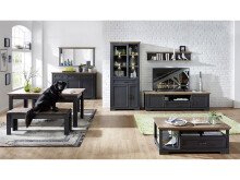 Sideboard >Jasmin< in Graphit aus Metall - 166x102x48cm (BxHxT)