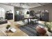 Sideboard >Jasmin< in Graphit aus Metall - 166x102x48cm (BxHxT)