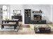 Sideboard >Jasmin< in Graphit aus Metall - 166x102x48cm (BxHxT)