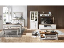Sideboard >Jasmin< in Pinie-Hell aus Metall - 166x102x48cm (BxHxT)