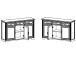 Sideboard >Jasmin< in Pinie-Hell aus Metall - 166x102x48cm (BxHxT)
