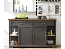 Sideboard >Jillana II< in Antik aus Metall -...
