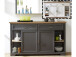 Sideboard >Jillana II< in Antik aus Metall - 171x102x48cm (BxHxT)
