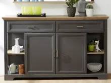 Sideboard >Jasmin< in Graphit aus Metall -...