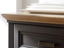 Sideboard >Jasmin< in Graphit aus Metall - 171x102x48cm (BxHxT)